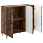 vidaXL Servírovacia skriňa Staré drevo 89 x 34,5 x 80 cm – Obrázok 5