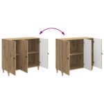 vidaXL Servírovacia skriňa Dub artisan 89 x 34,5 x 80 cm – Obrázok 11