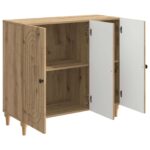 vidaXL Servírovacia skriňa Dub artisan 89 x 34,5 x 80 cm – Obrázok 5