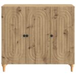 vidaXL Servírovacia skriňa Dub artisan 89 x 34,5 x 80 cm – Obrázok 6