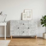 vidaXL TV skrinka Betónovo sivá 89 x 34,5 x 60 cm Kompozitné drevo – Obrázok 4