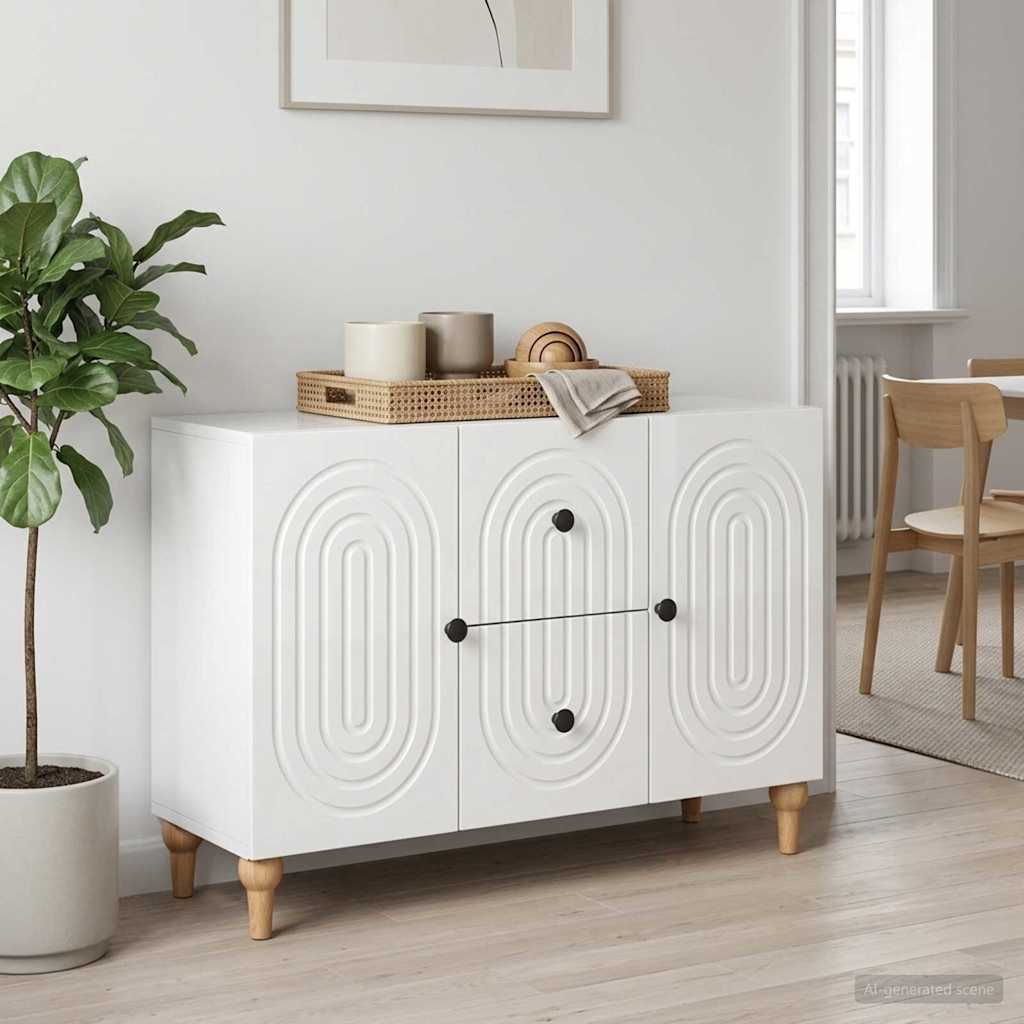 894199_1.jpg vidaXL TV skrinka so zásuvkou Biela s vysokým leskom 89 x 34,5 x 60 cm – Obrázok 1