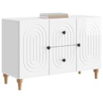 vidaXL TV skrinka so zásuvkou Biela s vysokým leskom 89 x 34,5 x 60 cm – Obrázok 3