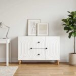 vidaXL TV skrinka so zásuvkou Biela s vysokým leskom 89 x 34,5 x 60 cm – Obrázok 4