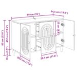 vidaXL TV skrinka Dymový dub 89 x 34,5 x 60 cm Kompozitné drevo – Obrázok 11