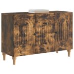 vidaXL TV skrinka Dymový dub 89 x 34,5 x 60 cm Kompozitné drevo – Obrázok 3