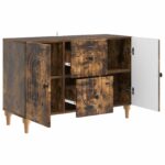vidaXL TV skrinka Dymový dub 89 x 34,5 x 60 cm Kompozitné drevo – Obrázok 5