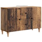 vidaXL TV skrinka Staré drevo 89 x 34,5 x 60 cm Kompozitné drevo – Obrázok 3