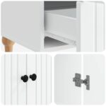 vidaXL Servírovacia skriňa Biela 66 x 34,5 x 95 cm Kompozitné drevo – Obrázok 8