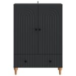 vidaXL Servírovacia skriňa Čierna 66 x 34,5 x 95 cm Kompozitné drevo – Obrázok 5