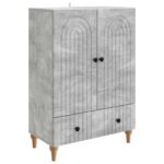 vidaXL Servírovacia skriňa so zásuvkou Betónovo sivá 66 x 34,5 x 95 cm – Obrázok 2