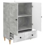 vidaXL Servírovacia skriňa so zásuvkou Betónovo sivá 66 x 34,5 x 95 cm – Obrázok 4