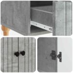 vidaXL Servírovacia skriňa so zásuvkou Betónovo sivá 66 x 34,5 x 95 cm – Obrázok 8