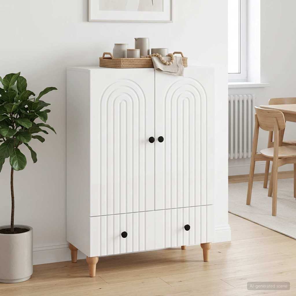 894209_1.jpg vidaXL Servírovacia skriňa Biela s vysokým leskom 66 x 34,5 x 95 cm – Obrázok 1