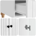 vidaXL Servírovacia skriňa Biela s vysokým leskom 66 x 34,5 x 95 cm – Obrázok 8
