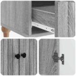 vidaXL Servírovacia skriňa so zásuvkou Sivá sonoma 66 x 34,5 x 95 cm – Obrázok 8