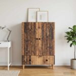 vidaXL Servírovacia skriňa so zásuvkou Staré drevo 66 x 34,5 x 95 cm