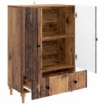 vidaXL Servírovacia skriňa so zásuvkou Staré drevo 66 x 34,5 x 95 cm – Obrázok 4