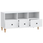 vidaXL TV skrinka Biely 102 x 34,5 x 50 cm Konštruované drevo – Obrázok 5