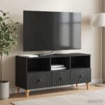 vidaXL TV skrinka Čierny 102 x 34,5 x 50 cm Konštruované drevo
