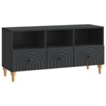 vidaXL TV skrinka Čierny 102 x 34,5 x 50 cm Konštruované drevo – Obrázok 2