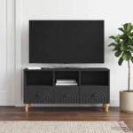 vidaXL TV skrinka Čierny 102 x 34,5 x 50 cm Konštruované drevo – Obrázok 4