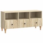 vidaXL TV skrinka Sonoma dub 102 x 34,5 x 50 cm Konštruované drevo – Obrázok 2