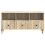 vidaXL TV skrinka Sonoma dub 102 x 34,5 x 50 cm Konštruované drevo – Obrázok 6