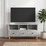 vidaXL TV skrinka Betónovo Sivá 102 x 34,5 x 50 cm Konštruované drevo