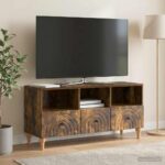 vidaXL TV skrinka Údený Dub 102 x 34,5 x 50 cm Konštruované drevo
