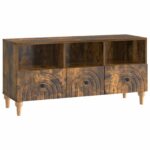 vidaXL TV skrinka Údený Dub 102 x 34,5 x 50 cm Konštruované drevo – Obrázok 2