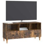 vidaXL TV skrinka Údený Dub 102 x 34,5 x 50 cm Konštruované drevo – Obrázok 3