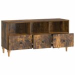 vidaXL TV skrinka Údený Dub 102 x 34,5 x 50 cm Konštruované drevo – Obrázok 5