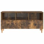 vidaXL TV skrinka Údený Dub 102 x 34,5 x 50 cm Konštruované drevo – Obrázok 6
