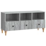 vidaXL TV skrinka Sivá Sonoma 102 x 34,5 x 50 cm Konštruované drevo – Obrázok 2