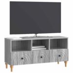 vidaXL TV skrinka Sivá Sonoma 102 x 34,5 x 50 cm Konštruované drevo – Obrázok 3