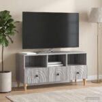 vidaXL TV skrinka Sivá Sonoma 102 x 34,5 x 50 cm Konštruované drevo – Obrázok 4