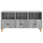 vidaXL TV skrinka Sivá Sonoma 102 x 34,5 x 50 cm Konštruované drevo – Obrázok 6