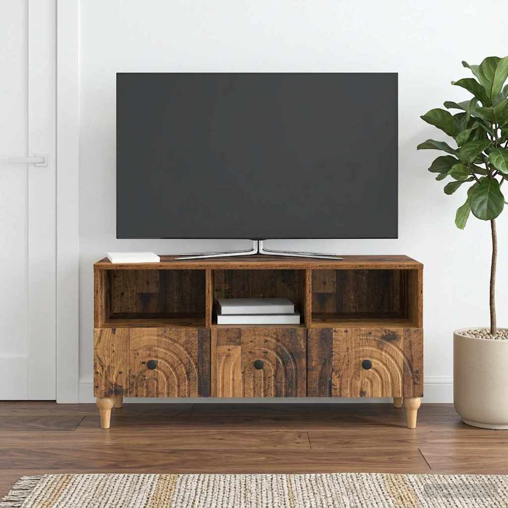 894223_1.jpg vidaXL TV skrinka Staré drevo 102 x 34,5 x 50 cm Konštruované drevo – Obrázok 1