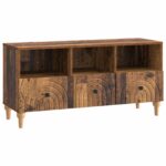 vidaXL TV skrinka Staré drevo 102 x 34,5 x 50 cm Konštruované drevo – Obrázok 2