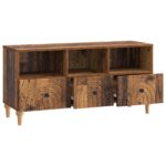 vidaXL TV skrinka Staré drevo 102 x 34,5 x 50 cm Konštruované drevo – Obrázok 5