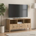 vidaXL TV skrinka Remeselný Dub 102 x 34,5 x 50 cm Konštruované drevo