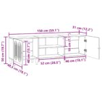 vidaXL TV skrinka Dub sonoma 150 x 31 x 50 cm Kompozitné drevo – Obrázok 11