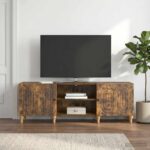 vidaXL TV skrinka Dymový dub 150 x 31 x 50 cm Kompozitné drevo