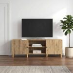 vidaXL TV skrinka Dub artisan 150 x 31 x 50 cm Kompozitné drevo – Obrázok 4