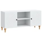 vidaXL TV skrinka Biela 102 x 34,5 x 50 cm Kompozitné drevo – Obrázok 2