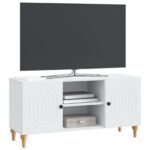 vidaXL TV skrinka Biela 102 x 34,5 x 50 cm Kompozitné drevo – Obrázok 3