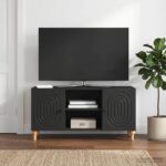 vidaXL TV skrinka Čierna 102 x 34,5 x 50 cm Kompozitné drevo