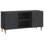 vidaXL TV skrinka Čierna 102 x 34,5 x 50 cm Kompozitné drevo – Obrázok 2
