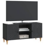 vidaXL TV skrinka Čierna 102 x 34,5 x 50 cm Kompozitné drevo – Obrázok 3